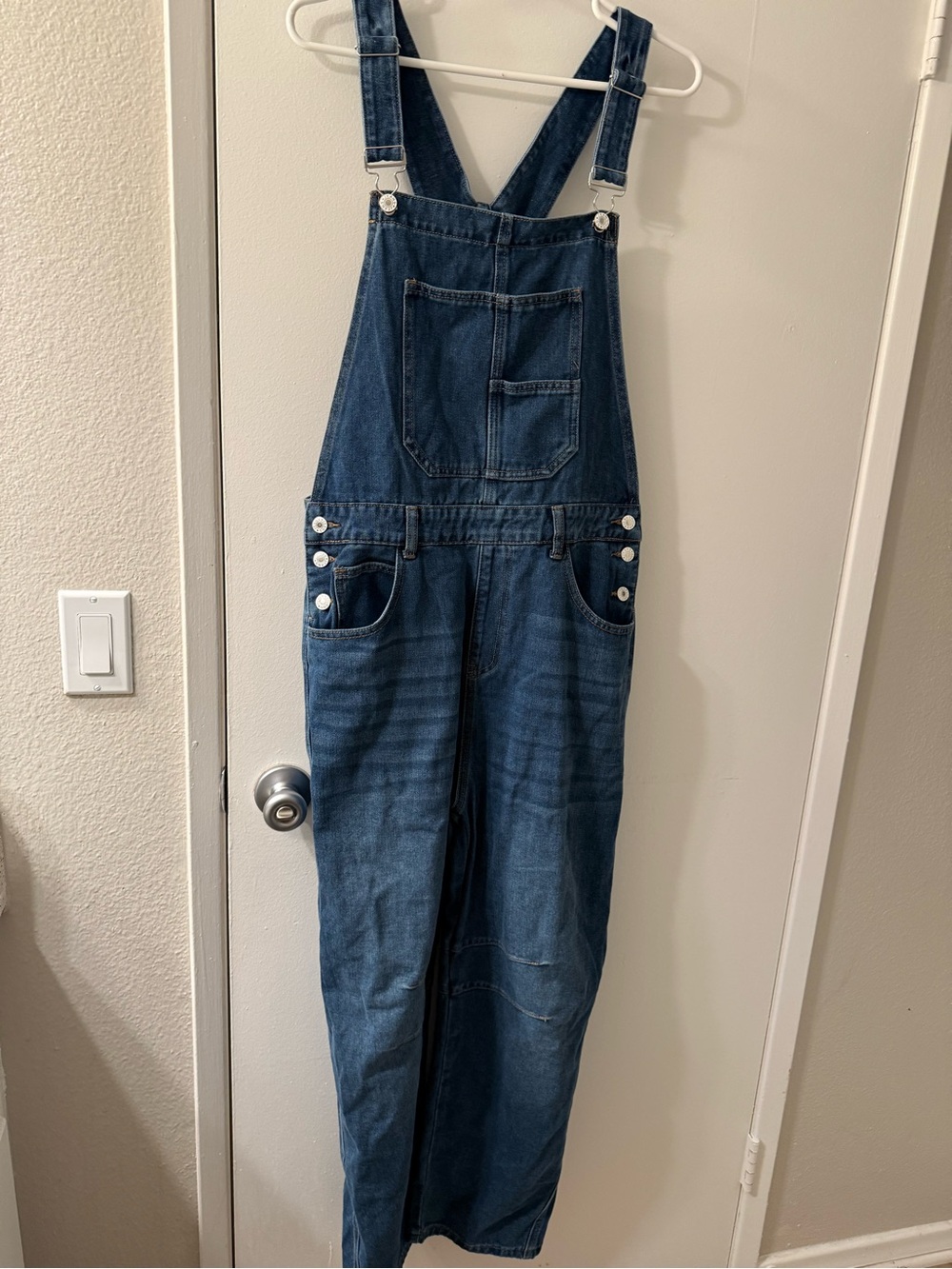 Classic Denim Overalls - Dark Blue